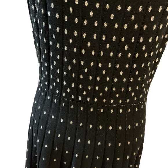 Torrid Polka Dot Knit Sleeveless Fit and Flare Skater Sweater Dress Black White - Picture 10 of 13